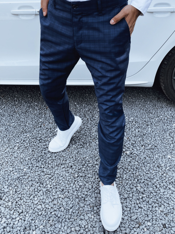 Pánské kalhoty chinos tmavě modré Dstreet UX4402 s32