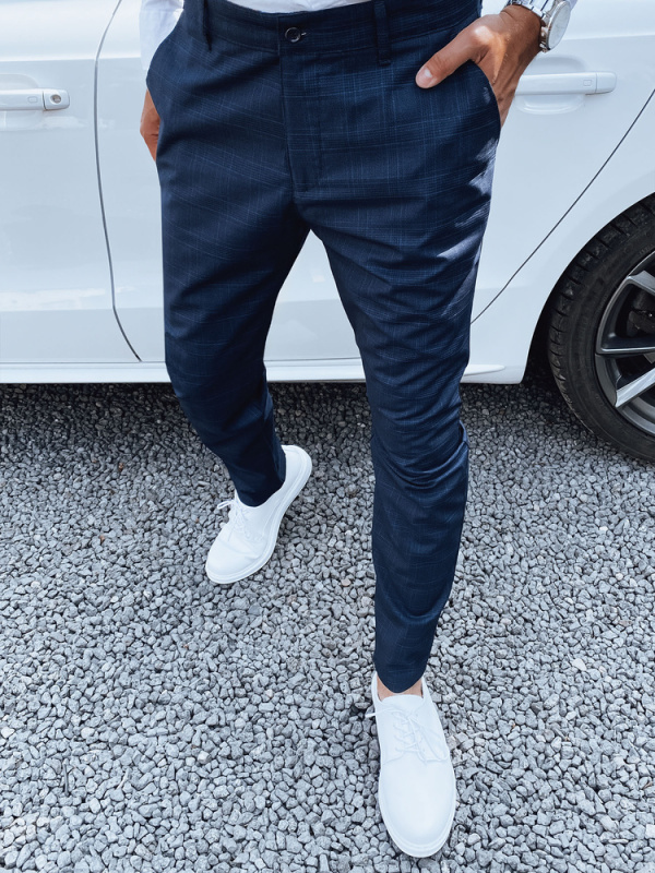 Pánské kalhoty chinos tmavě modré Dstreet UX4393 s32