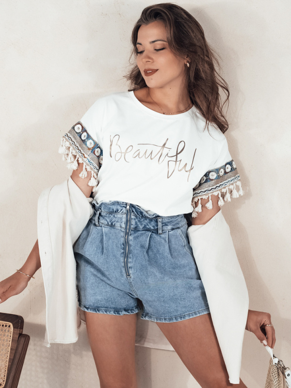 Dámské džínové šortky DAYSHINE Dstreet SY0345 Barva: Modrá - světle, Velikost: M