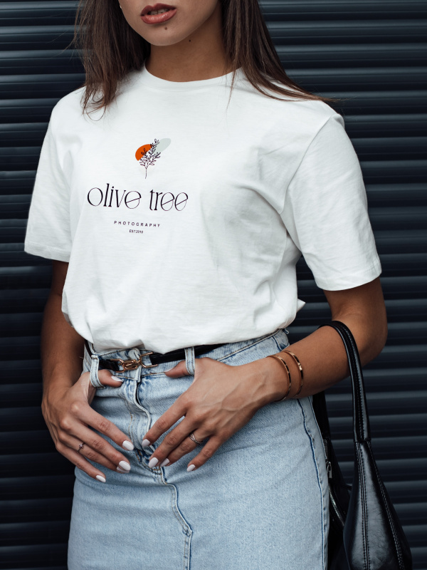 Dámské tričko OLIVE TREE ecru Dstreet RY2643 L