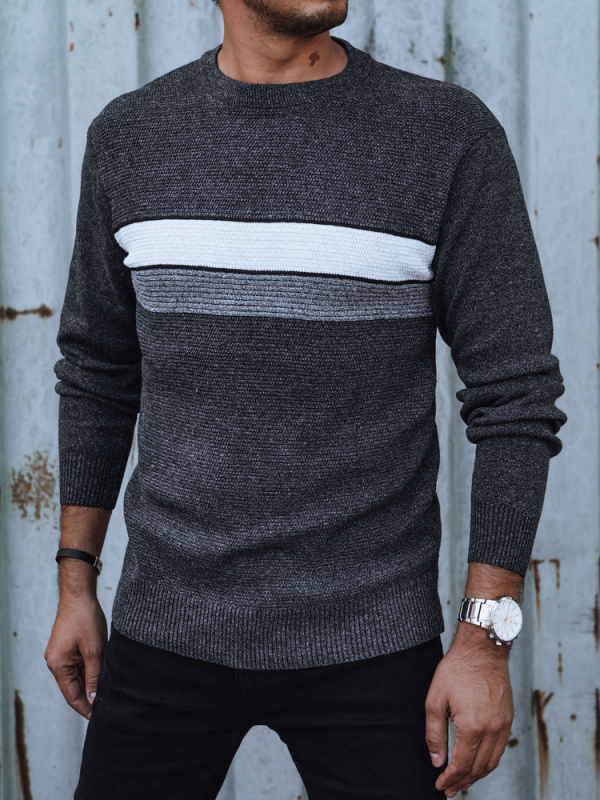 Pánský svetr tmavě šedý Dstreet WX2210 XL