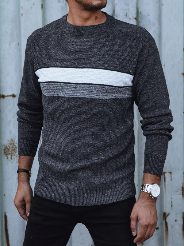 Pánský svetr tmavě šedý Dstreet WX2210 XXL