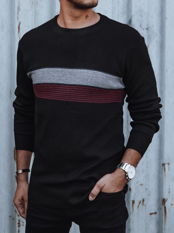 Pánský svetr Dstreet WX2209 Barva: Černá, Velikost: XL