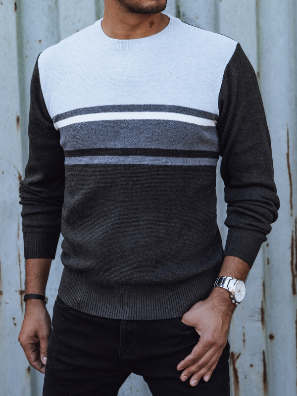 Pánský svetr Dstreet WX2204 Barva: Šedá - světle, Velikost: XL