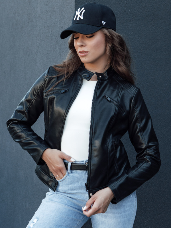 Dámská kožená bunda KLIROS černá Dstreet TY4466 S