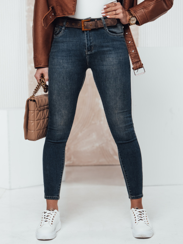 Dámské džíny CASVISTA skinny s páskem Dstreet UY2326 Barva: Modrá - světle, Velikost: 26