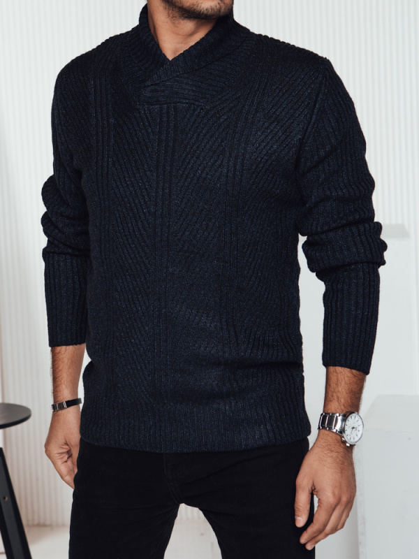 Pánský svetr Dstreet WX2256 Barva: Modrá, Velikost: L