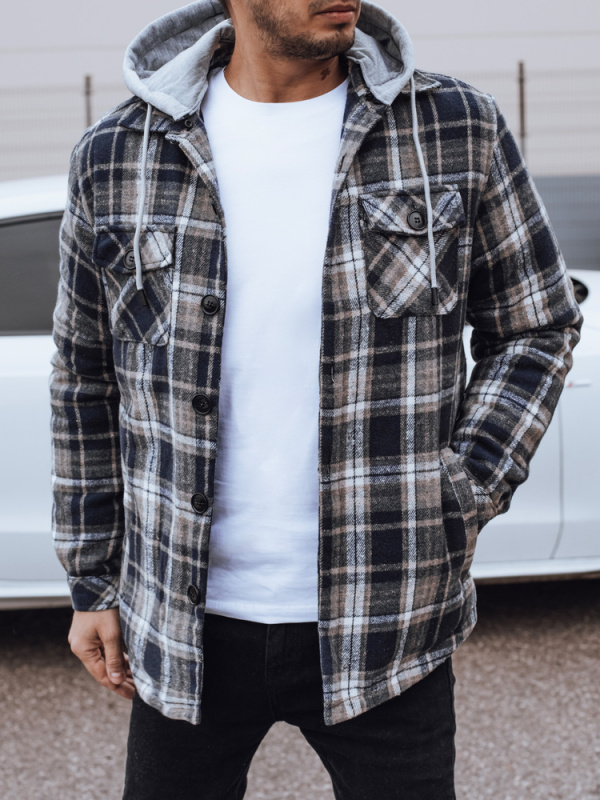 Pánská bunda s kapucí tmavě modrá Dstreet TX4959 L