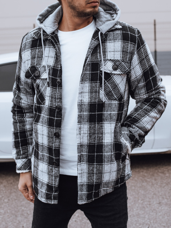 Pánská zateplená bunda s kapucí černá Dstreet TX4956 XL