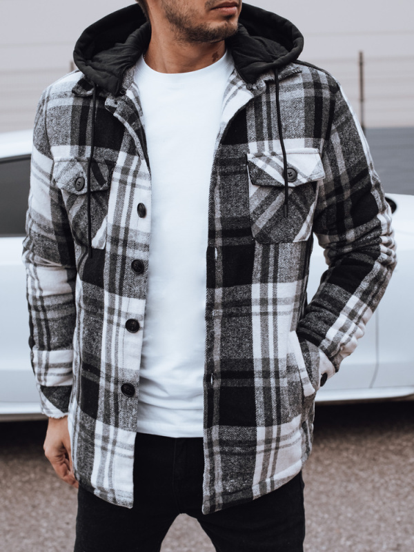 Pánská zateplená bunda s kapucí černá Dstreet TX4953 XL