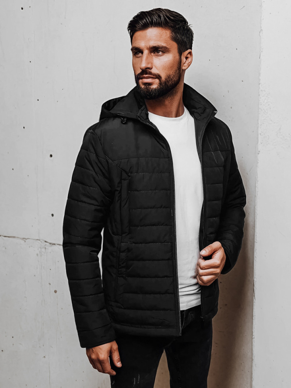 Pánská prošívaná bunda Dstreet TX5007 Barva: Černá, Velikost: XXL/54