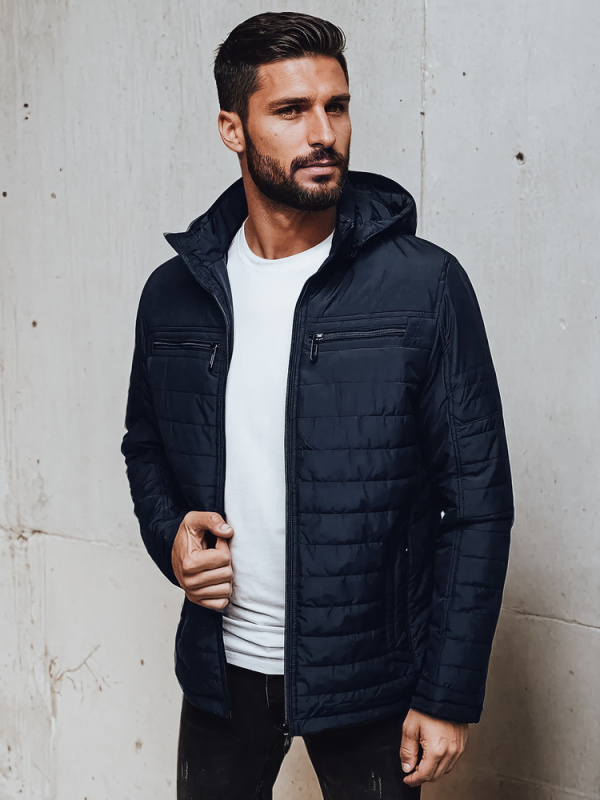 Pánská bunda s kapucí Dstreet TX4993 Barva: Modrá, Velikost: 3XL