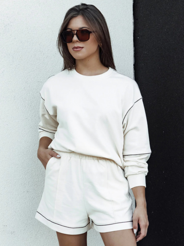 PULGAR ecru dámská tepláková souprava Dstreet AY1054 Velikost: Univerzální