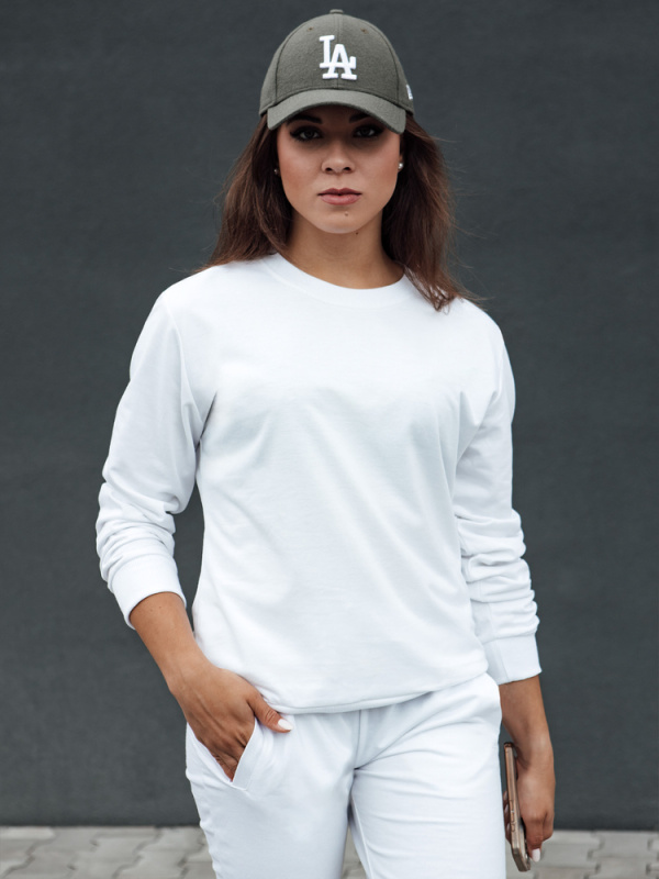 Dámská mikina GLAMFLAIR Dstreet BY1313 Barva: Bílá, Velikost: M