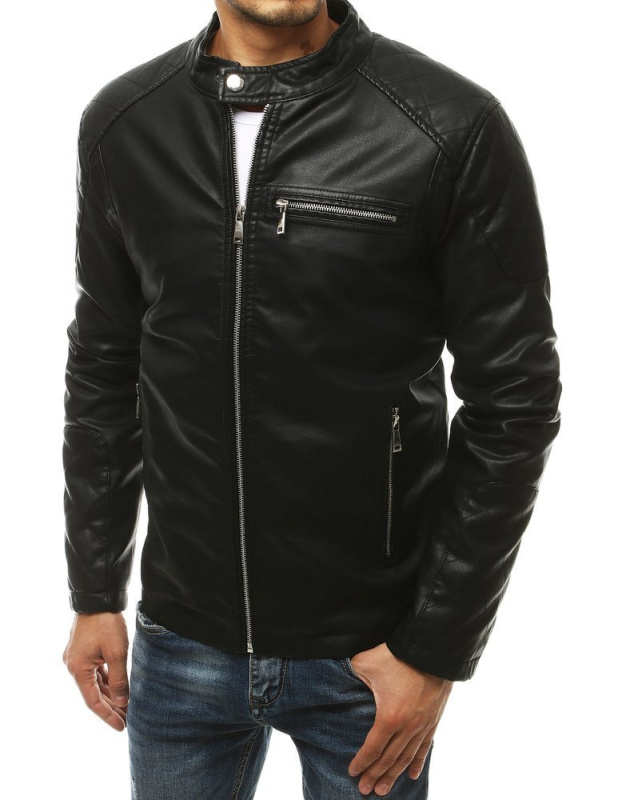 Černá pánská kožená bunda TX3463 XXL