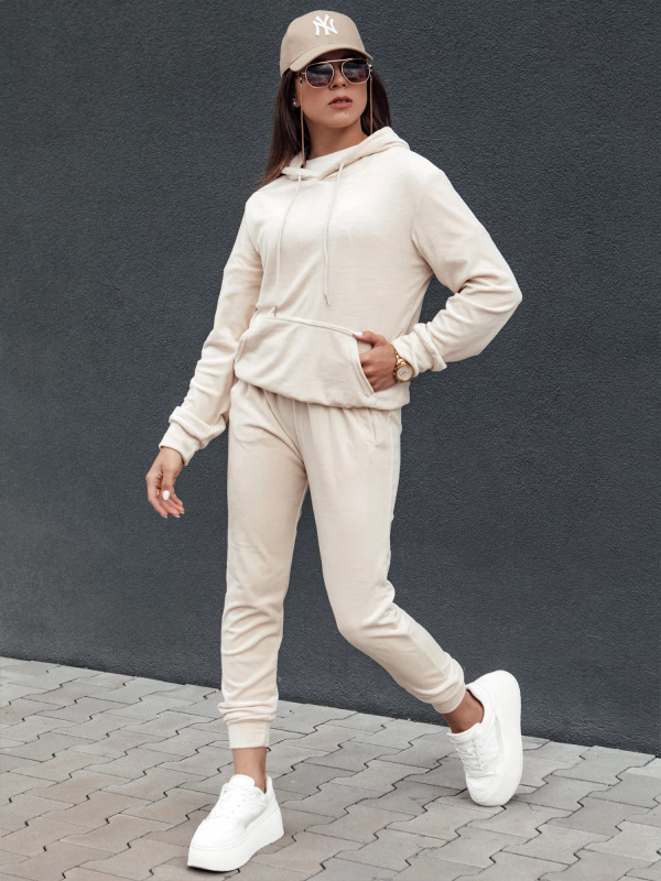 Komplet dámský velurový RELAX FIT ecru Dstreet AY1066 M