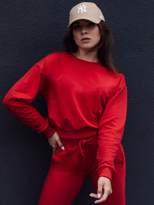 Dámská klasická mikina CASUALVIBE červená Dstreet BY1304 M