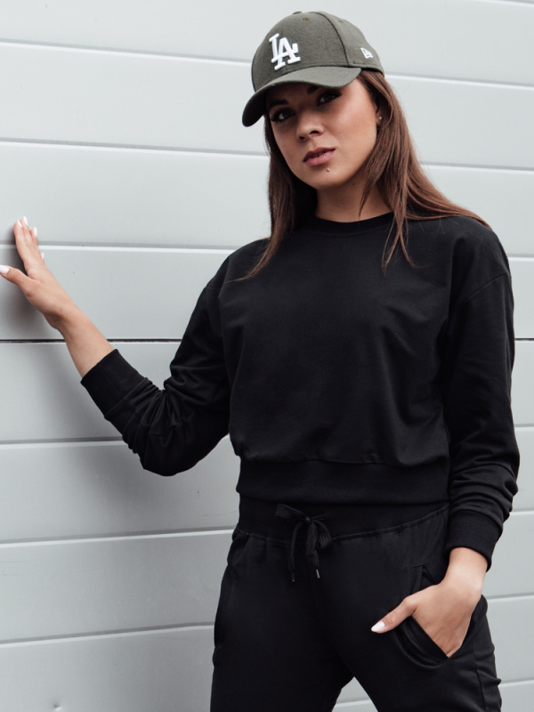 Dámská klasická mikina CASUALVIBE černá Dstreet BY1298 S