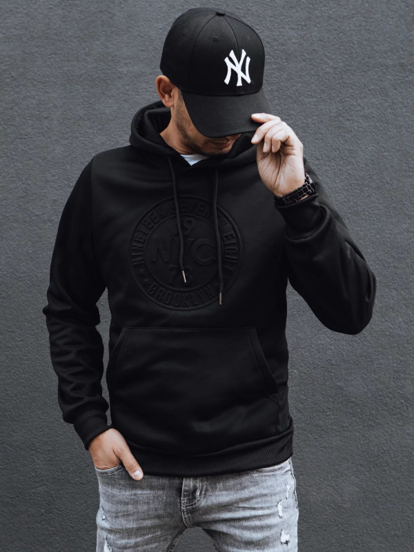 Pánská mikina s kapucí černá Dstreet BX5787 XXL