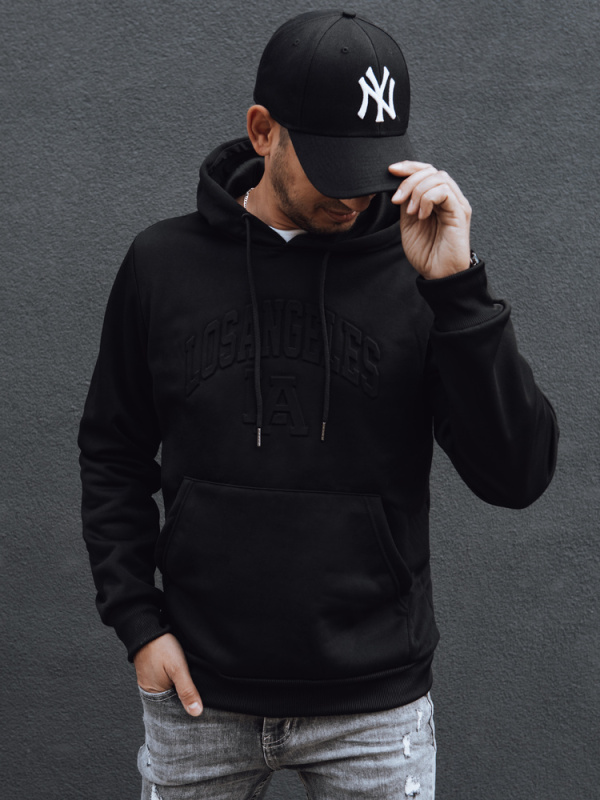 Pánská mikina s kapucí černá Dstreet BX5766 XXL