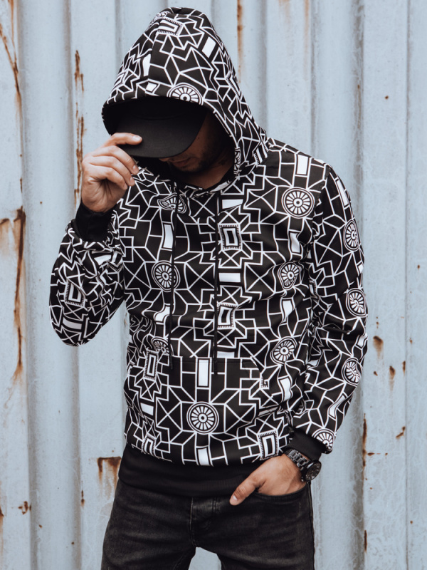 Pánská mikina s kapucí černá Dstreet BX5763 XXL