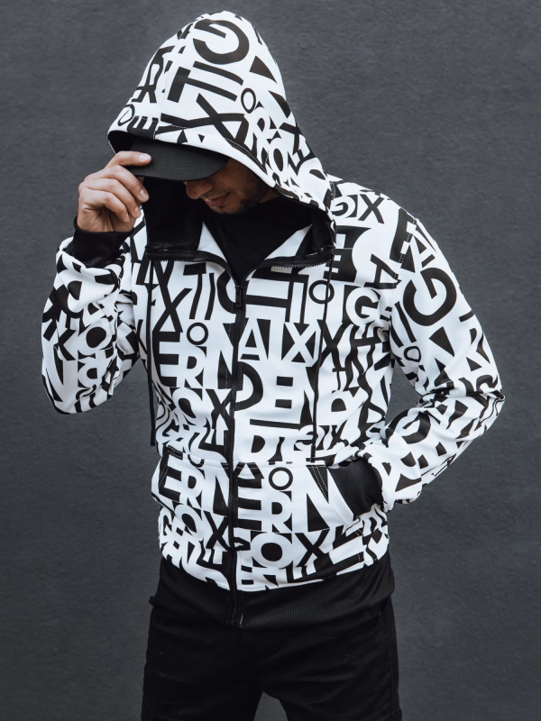 Bílá pánská mikina Dstreet BX5752 XL