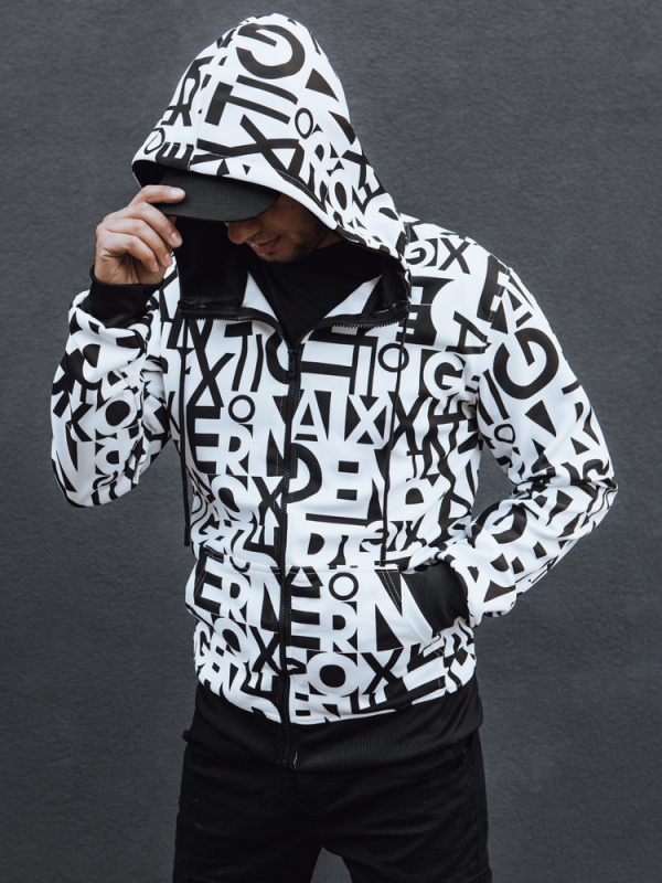 Bílá pánská mikina Dstreet BX5752 XXL