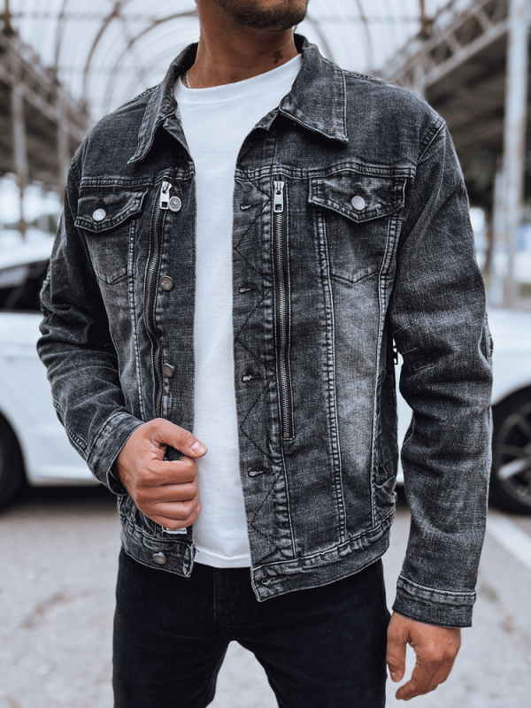 Černá pánská džínová bunda Dstreet TX4702 S