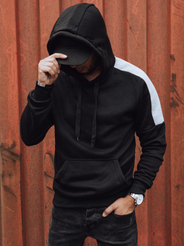 Pánská mikina s kapucí černá Dstreet BX5806 XXL