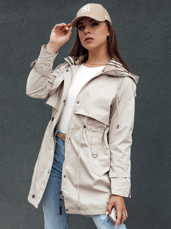 Dámská přechodová bunda FASHLOVE Dstreet TY4391 Barva: Šedá - světle, Velikost: XXL