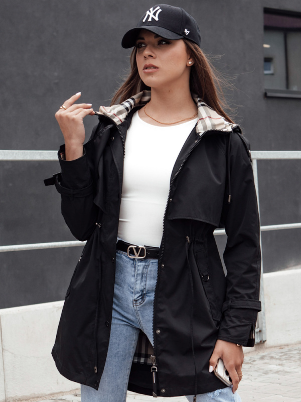 Dámská přechodová bunda FASHLOVE Dstreet TY4391 Barva: Černá, Velikost: XL