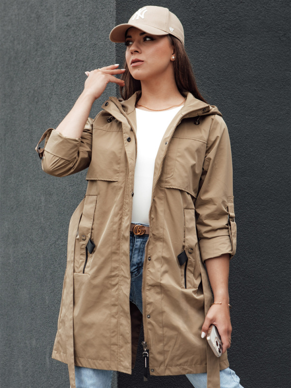 Dámská parka bunda MODERNS tmavě béžová Dstreet TY4389 XXL