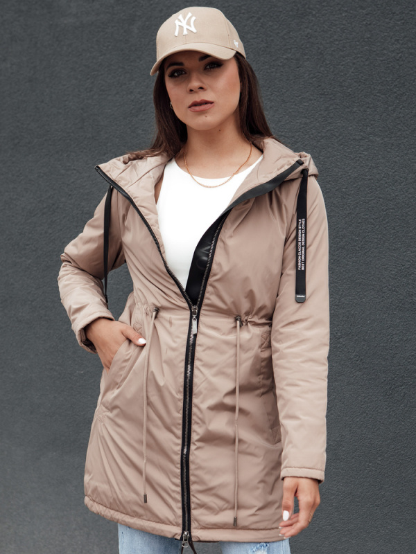 Dámská parka bunda URBANJOY béžová Dstreet TY4386 XL