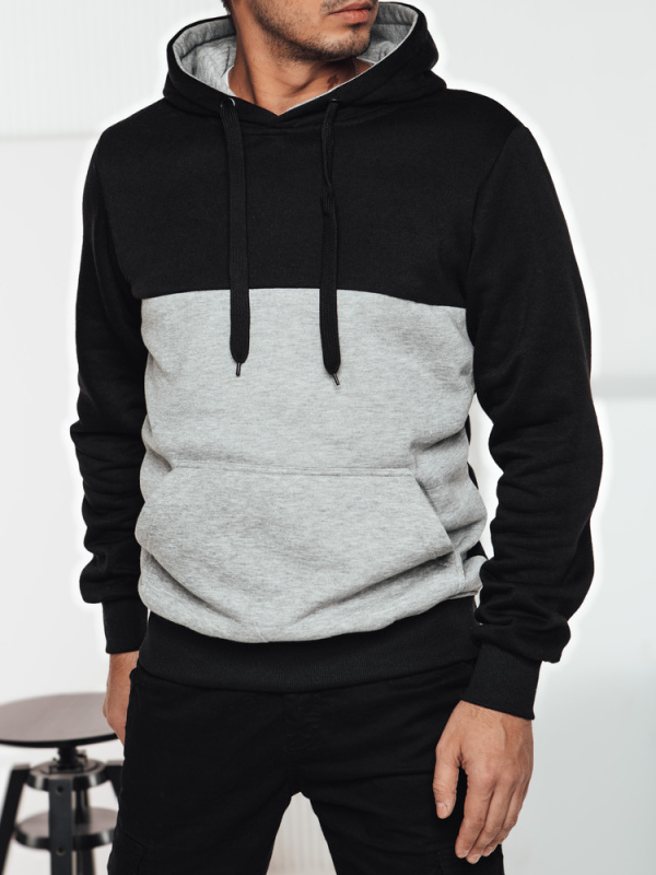 Pánská mikina s kapucí černá Dstreet BX5836 M