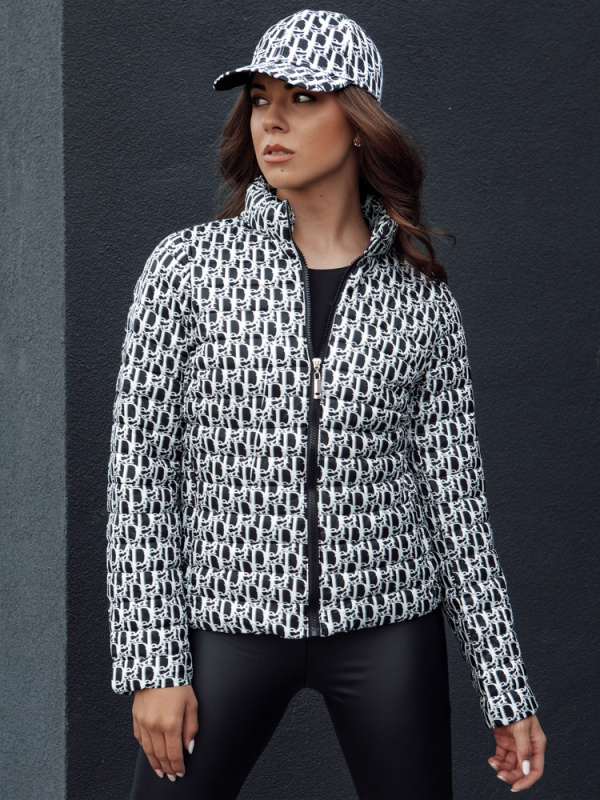 Dámská přechodová krátká prošívaná bunda MY DEAR černá Dstreet TY4505 Velikost: L