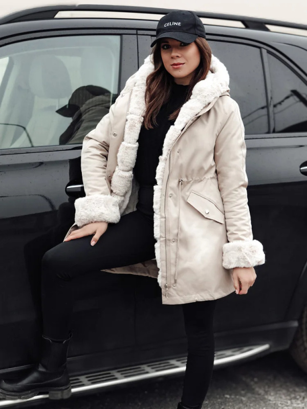 Dámská zimní bunda parka ARCTIC béžová Dstreet TY4767 XL