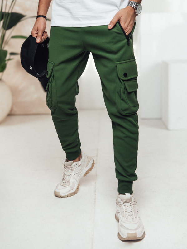 Pánské kalhoty Dstreet UX4468 Barva: Zelená, Velikost: XL