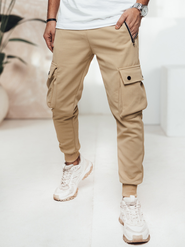 Pánské kalhoty Dstreet UX4459 Barva: Béžová, Velikost: XL