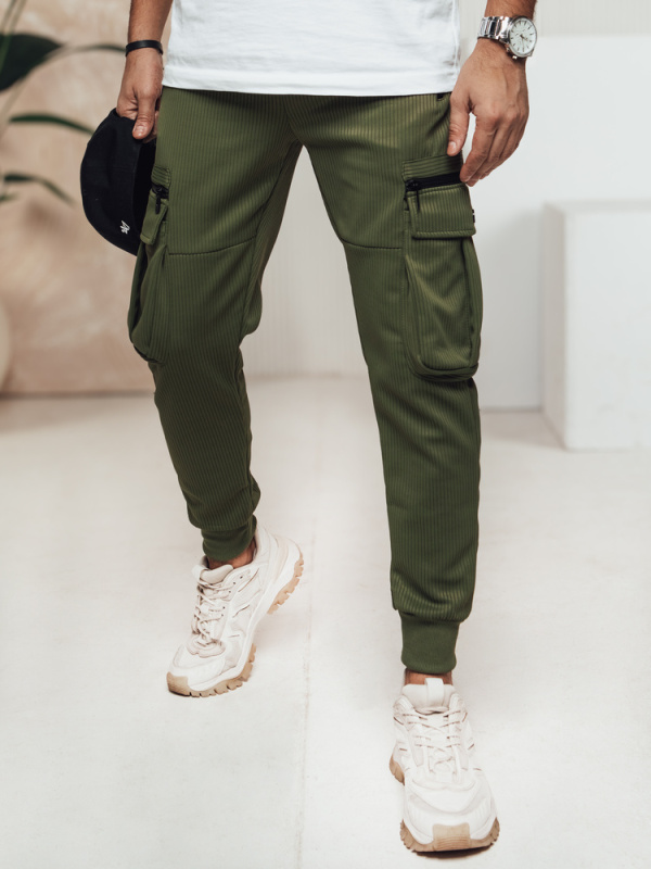 Pánské kalhoty Dstreet UX4471 Barva: Zelená, Velikost: XL
