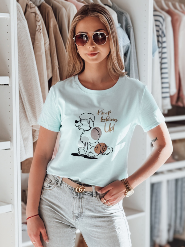 Dámské tričko LUMIFITU Dstreet RY2736 Barva: Modrá - světle, Velikost: XL