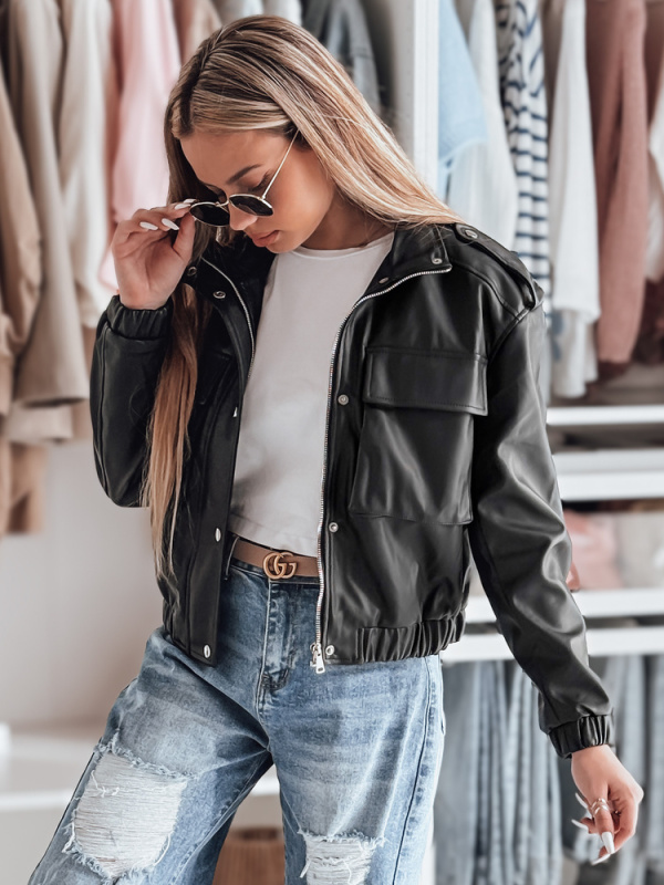 Dámská džínová bunda oversize MOTORES Dstreet TY4798 Barva: Černá, Velikost: L