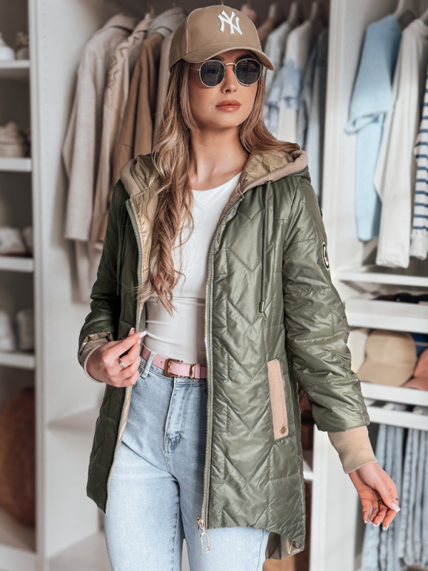 Dámská bunda ROSSANA Dstreet TY4830 Barva: Zelená, Velikost: M