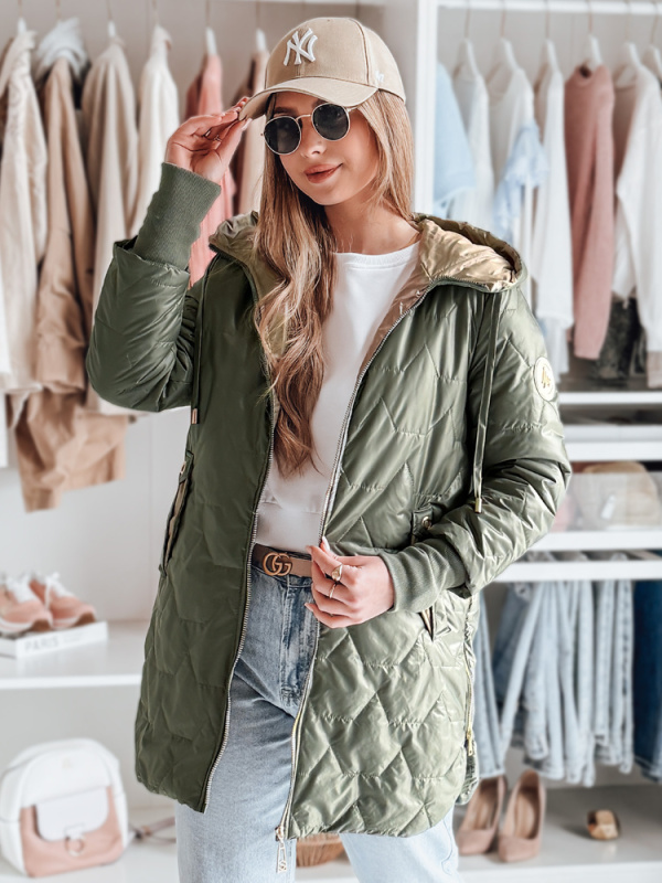 Dámská bunda  LIVIANA Dstreet TY4806 Barva: Zelená, Velikost: XL