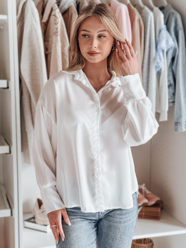 Dámská oversize halenka SATINIA bílá