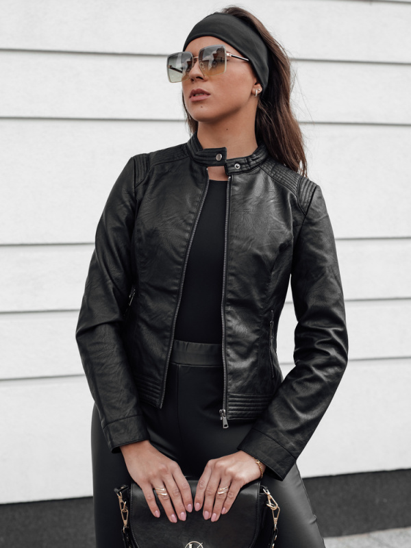 Dámská kožená bunda SKINVEX Dstreet TY4629 Barva: Černá, Velikost: XL