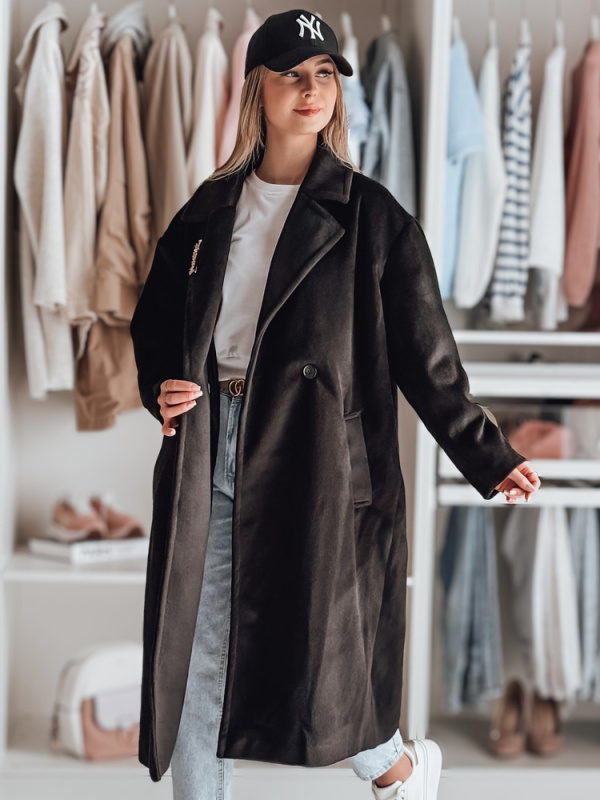 Dámský kabát oversize LORINESS Dstreet TY4692 Barva: Černá, Velikost: M