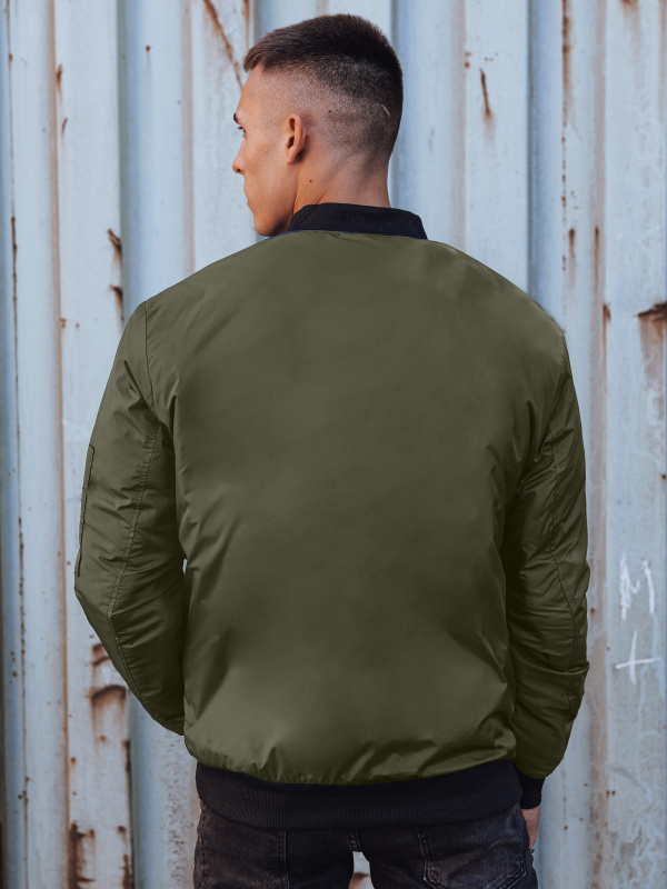 Pánská bunda bomber jacket zelená Dstreet TX4932 M