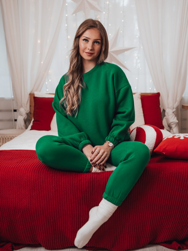 Komplet dámský teplákový ARIELLA PREMIUM zelený Dstreet AY1115 XL