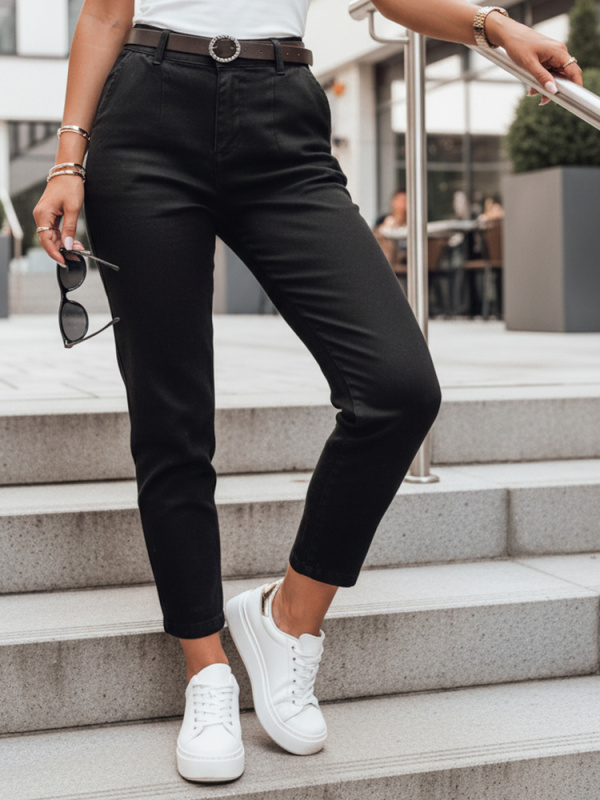 Kalhoty s páskem  TAIRONIK  Dstreet UY2721 Barva: Černá, Velikost: XL