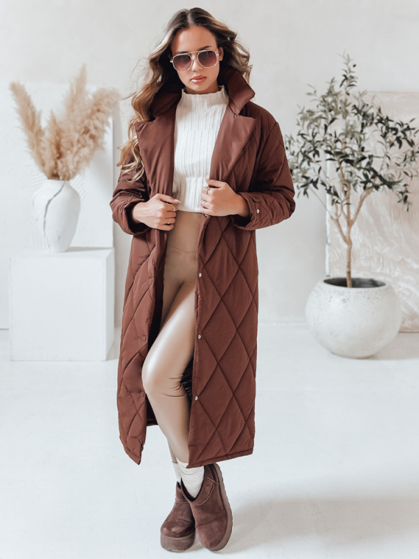 Dámská dlouhá zimní bunda WARMISSA Dstreet TY4916 Barva: Béžová, Velikost: XL